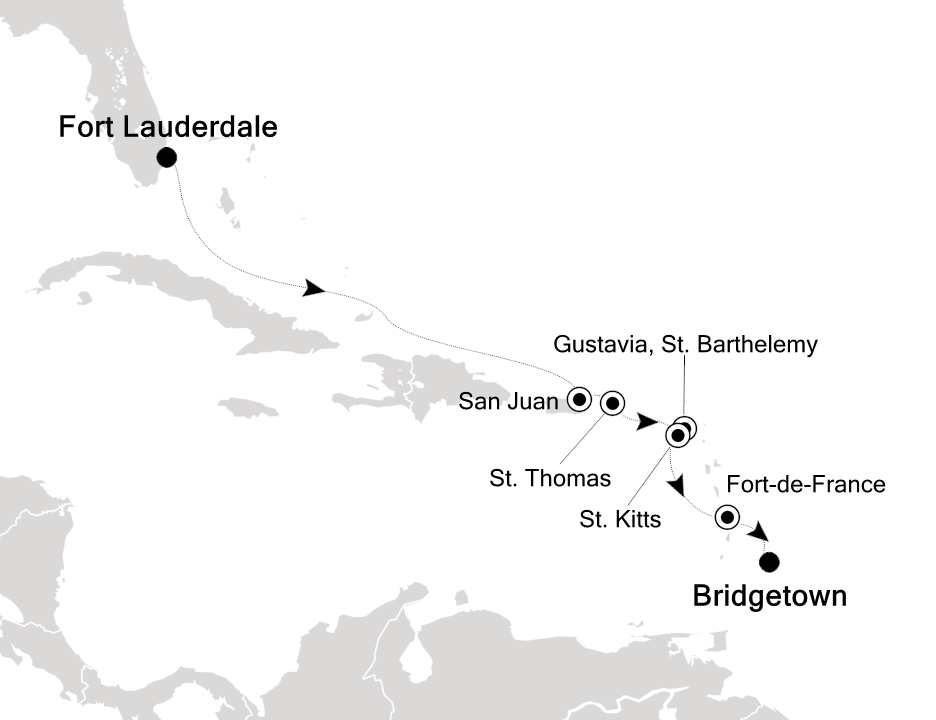 Caribbean & Central America Cruise Itinerary Map