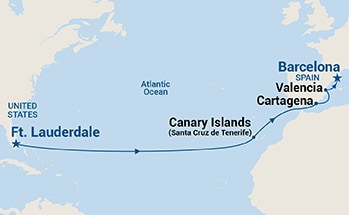 14-Day Spanish Passage Itinerary Map